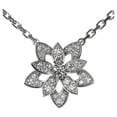 thumbnail image 1 of Lotus Flower Wedding Necklace 2.2 Ct Diamond 10K White Gold Pendant, 1 of 4
