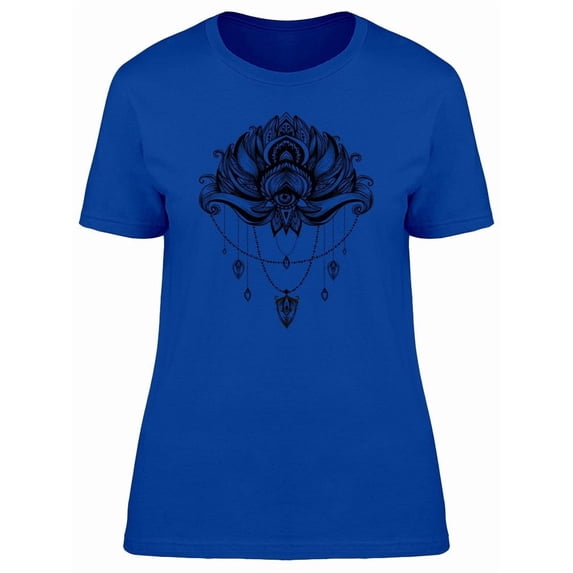 Lotus Flower With Pendants B&W Tee Women's -Image by Shutterstock