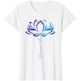 thumbnail image 1 of Lotus Flower Yoga Shirt Breathe Meditation Gift Peace Love T-shirt for Women, 1 of 3