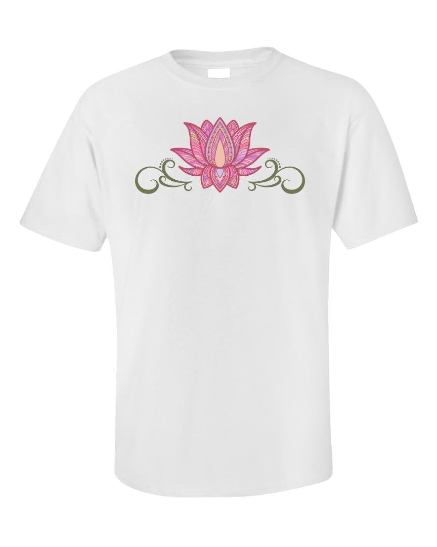 Lotus Flower Yoga T-shirt, Meditation Tee, Yoga Gift Shirt, Floral Gift ...