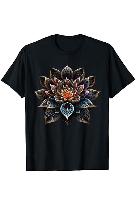Lotus Flower Yoga Zen Bohemian Meditation T-Shirt