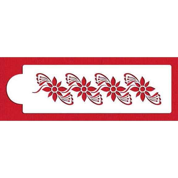Lotus Flower ll Cake Stencil GS104R by Global Sugar Art