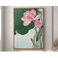 Lotus Flowers Japanese Wall Art Print, Ohara Koson Decor - Walmart.com