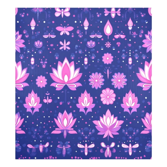 Lotus Flowers and Dragonfly Magnetic Dishwasher Decal 23''x26'' Easy to Clean Single Sided Print