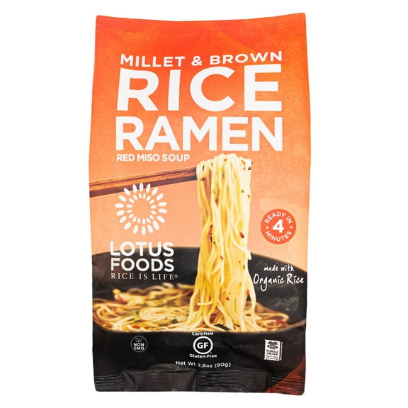 Lotus Foods Millet & Brown Rice Ramen With Miso Soup, 2.8 Oz