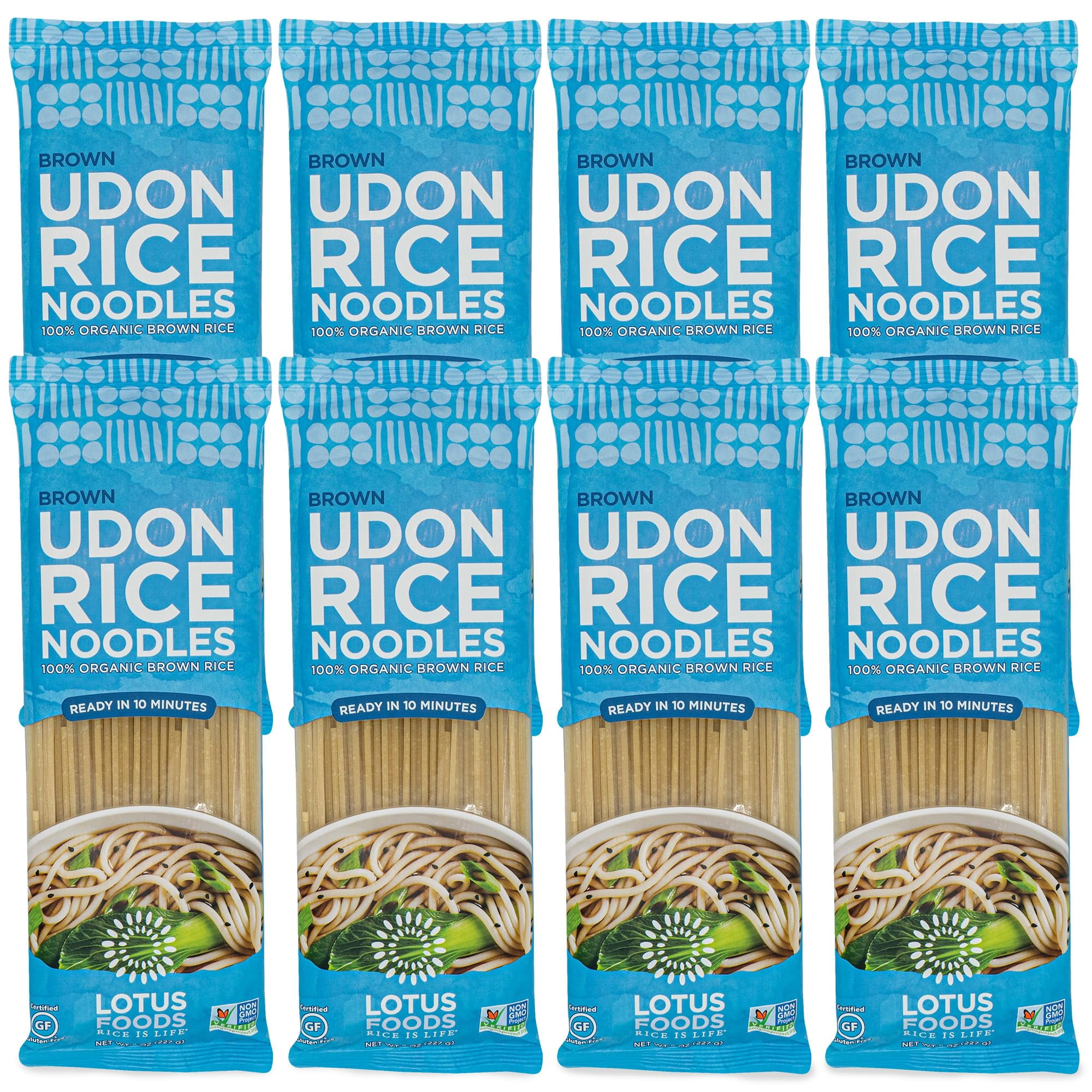 Lotus Foods Organic Brown Udon Rice GMS Noodles - Gluten Free Udon ...
