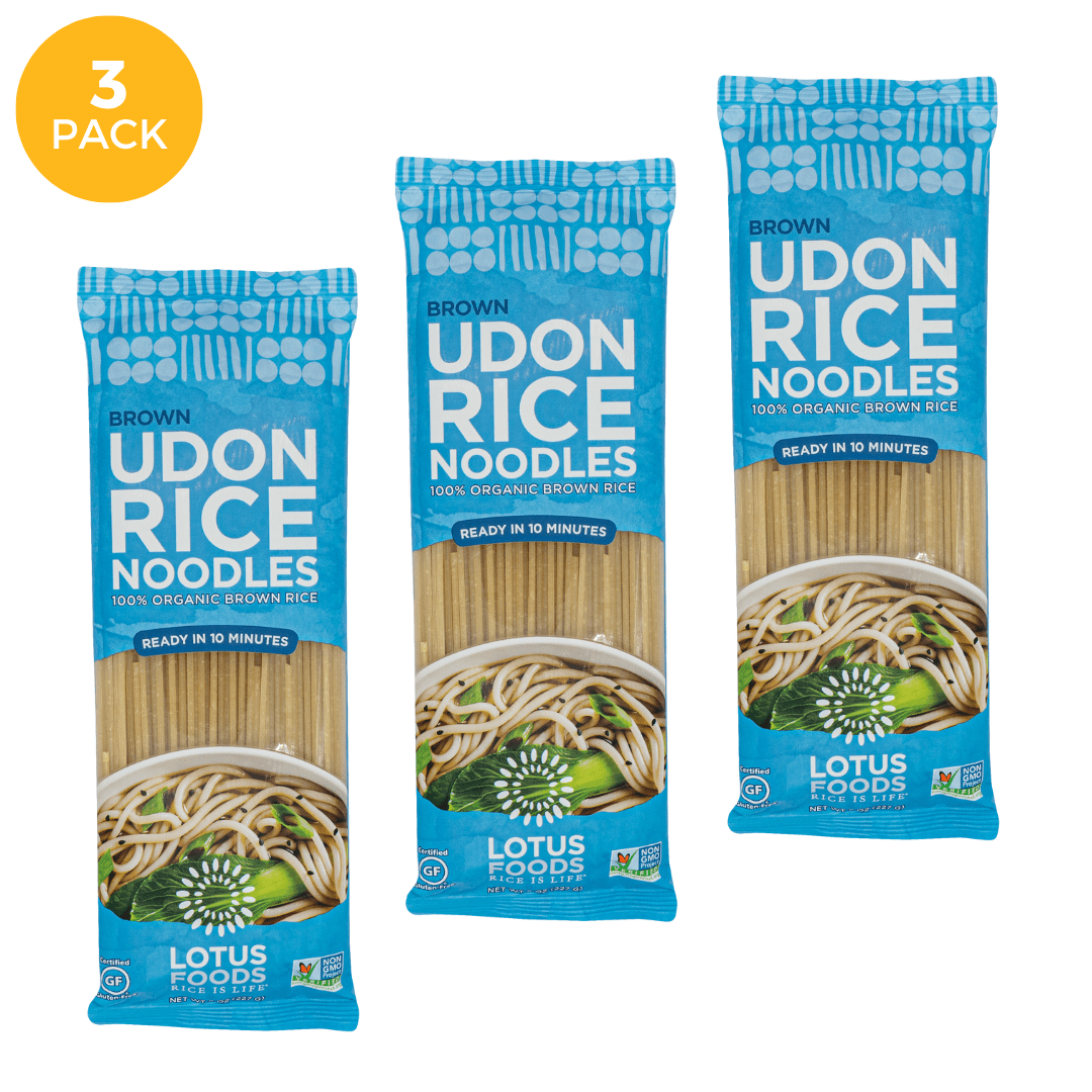 Lotus Foods Organic Brown Udon Thick Rice Noodles, GlutenFree, Asian