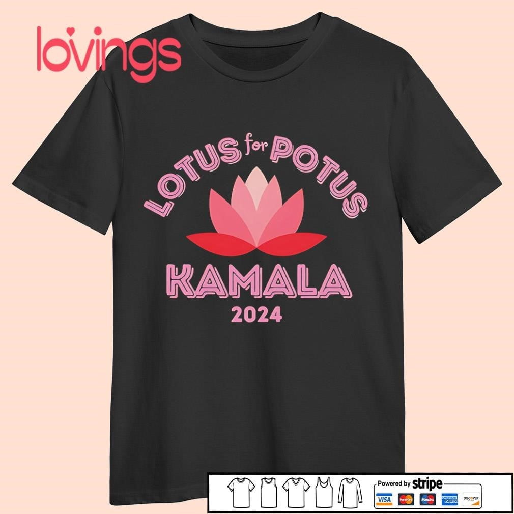 Lotus For Potus Voting Kamala Harris 2024 Pink Lotus Flower Shirt