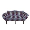 thumbnail image 1 of Lotus Futon Couch, Psychedelic Surreal Geometry Mandala Background Futuristic Effects Print, Daybed with Metal Frame Upholstered Sofa for Living Dorm, Loveseat, Multicolor, by Ambesonne, 1 of 4