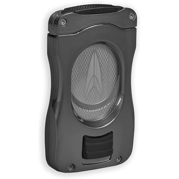 Lotus GT Cigar Cutter with Double Guillotine Blades, All Metal Housing, Slot on Bottom for Easy Cleaning, Closed Back Design for a Perfect Cut