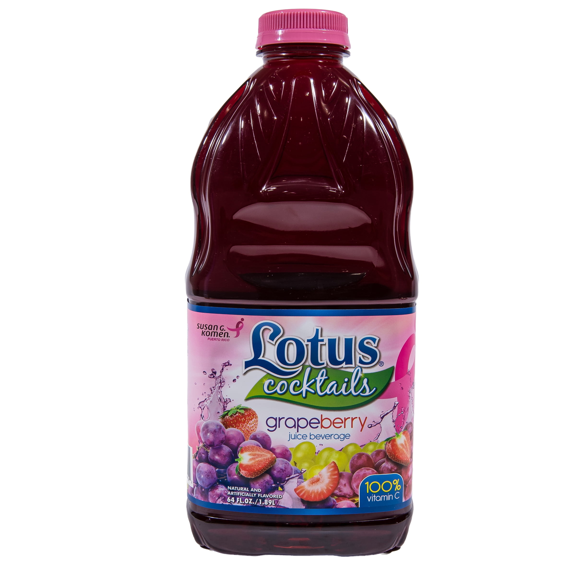 Lotus Grapeberry Cocktails PET Juice Beverage Plastic Bottle 64 fl oz