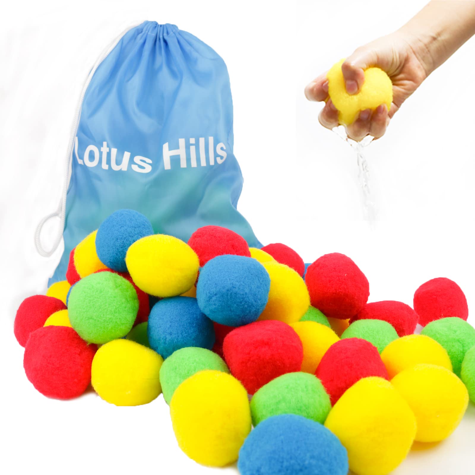 Lotus Hills 50 Reusable Water Balloons, Rapid Fill