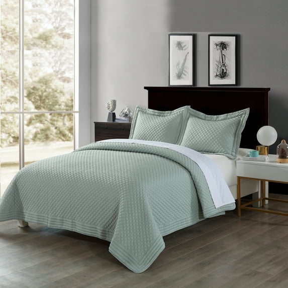 Lotus Home Stayclean Bacteria Reducing Diamondesque Water and Stain Resistant Microfiber Quilt