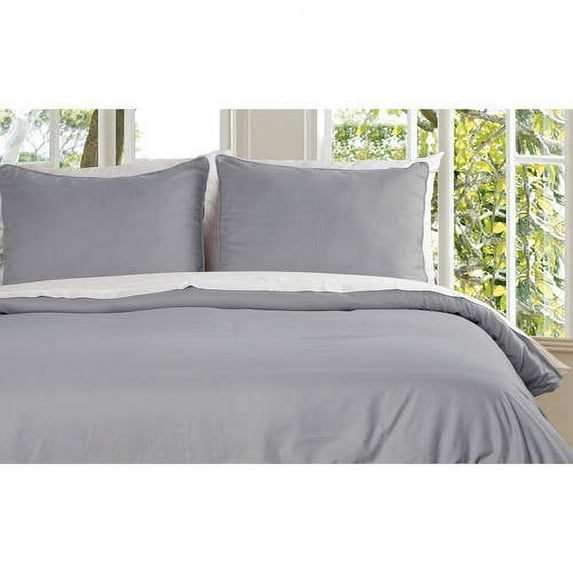 Lotus Home Stayclean Bacteria Reducing Water and Stain Resistant Microfiber Duvet Cover Mini Set