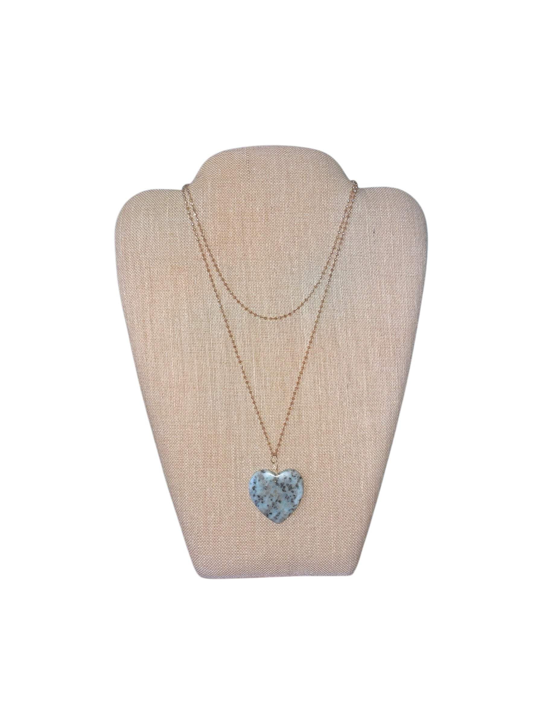Lotus Clear Heart Necklace