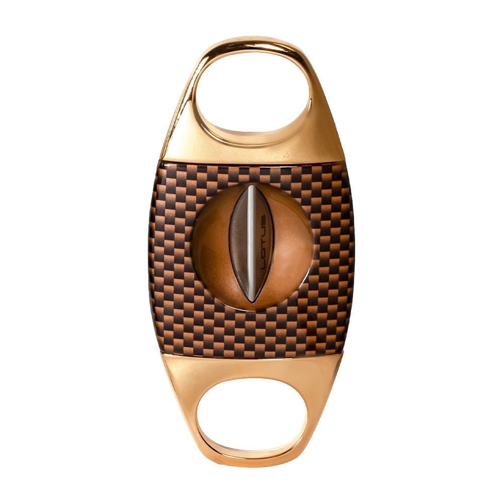 Lotus Jaws Serrated V-Cutter - Gold Carbon Fiber