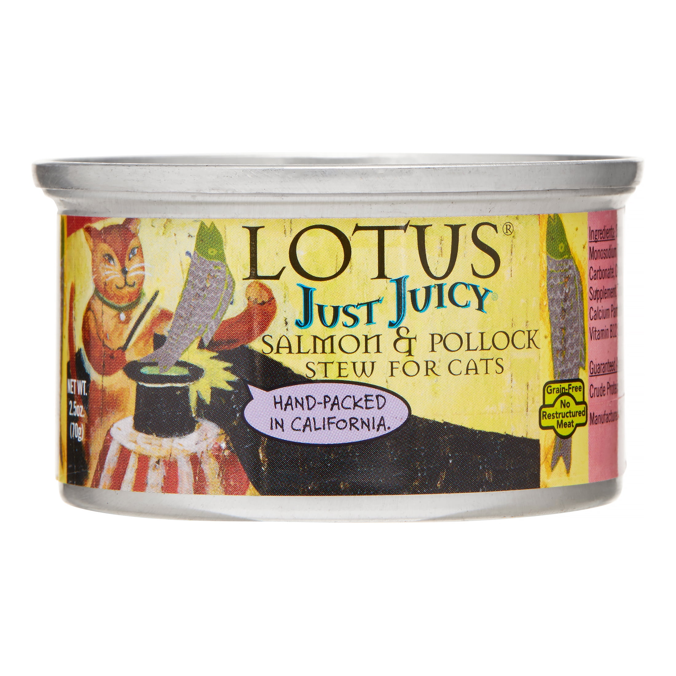 Lotus Just Juicy Salmon Pollock Stew Grain Free Canned Cat Food