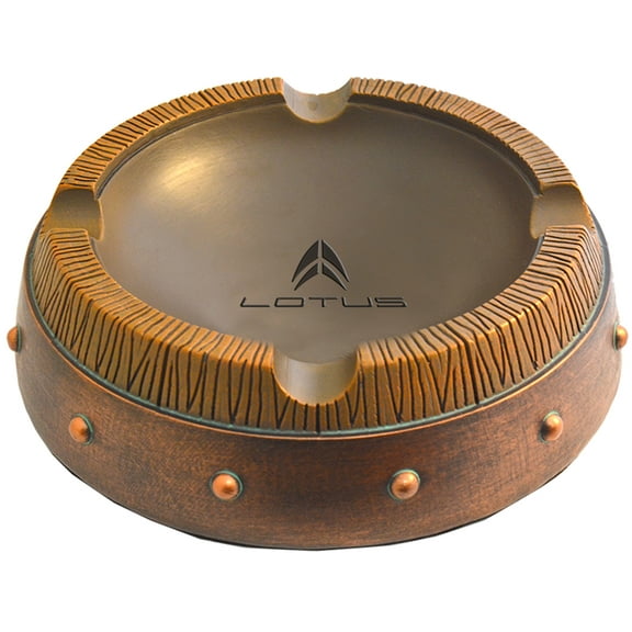 Lotus LASH11 Wood Barrel Design 4 Cigar Rest Ashtray