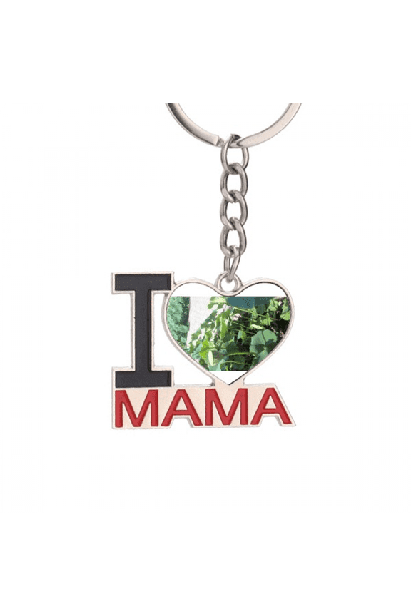 Lotus Lake Pool Art Deco  Fashion Keychain Metal Keyring Holder Love MAMA Mother