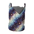 thumbnail image 1 of Lotus Laundry Bag, Gradient Diagonal Mystic Geometric Alchemy Trippy Motif Ornaments, Hamper Basket with Handles Drawstring Closure for Laundromats, 13" x 19", Multicolor, by Ambesonne, 1 of 4