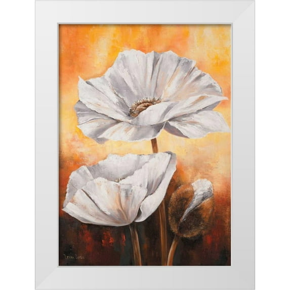 Lotus, Lenna 11x14 White Modern Wood Framed Museum Art Print Titled - White flowers II