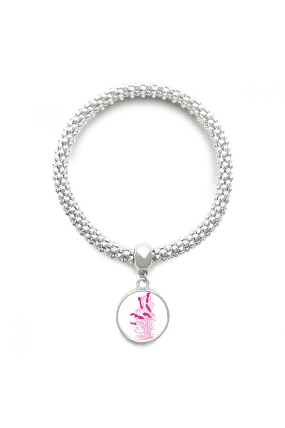 Lotus Lotus Flower Water Sliver Bracelet Pendant Jewelry Chain Adjustable Bangle