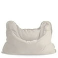 thumbnail image 1 of Lotus Lounge Chair Large Velvet Rectangular Bean Bag Cover - 78" - Ivory, 1 of 4