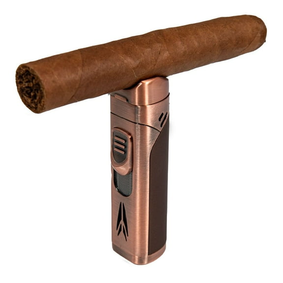 Lotus Monarch Quad Torch Lighter with Cutter - Copper