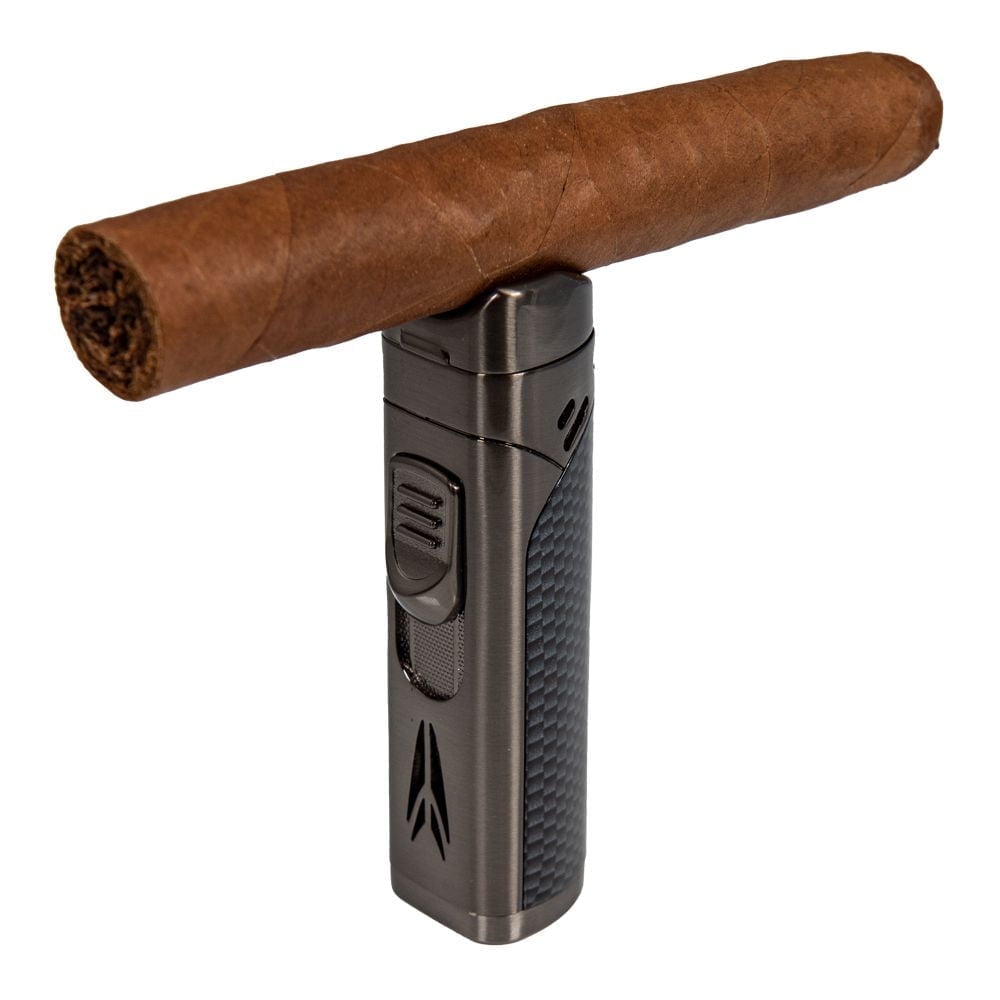 Lotus Monarch Quad Torch Lighter with Cutter - Gunmetal