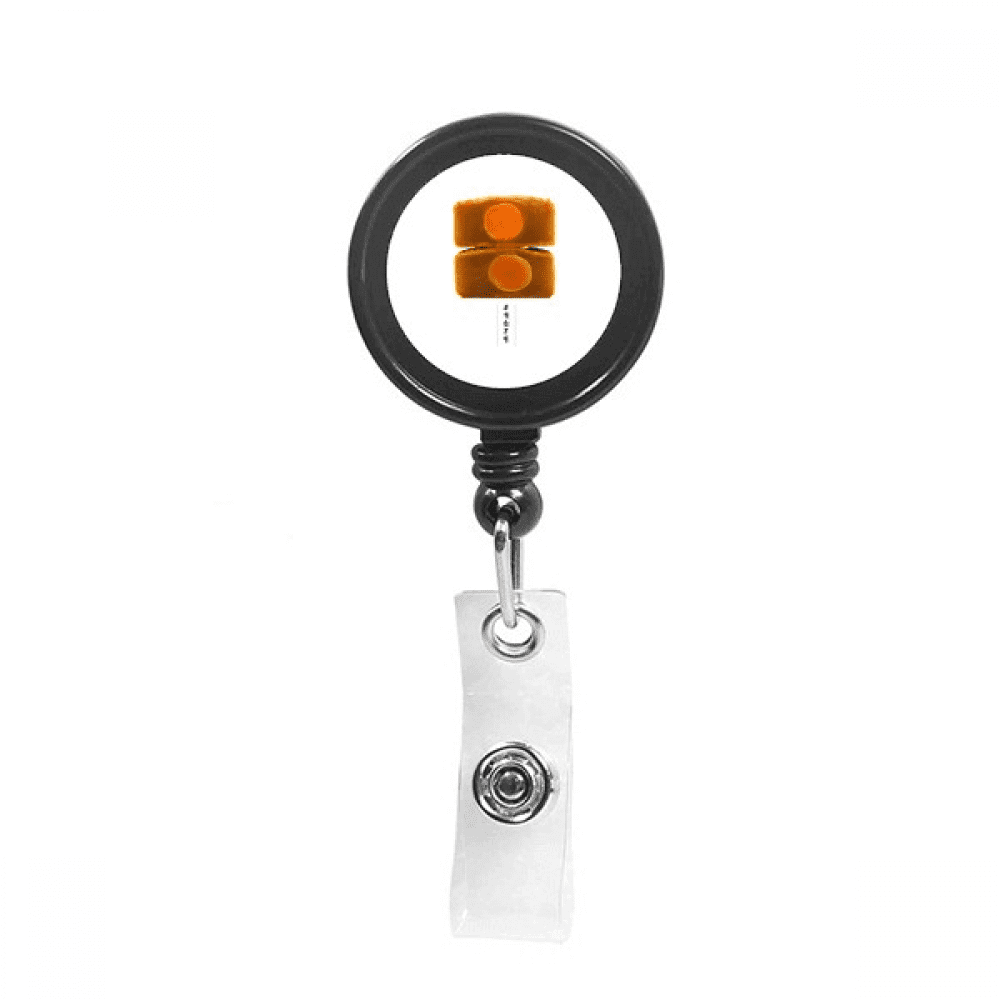 Lotus Moon Cake Mid-Autumn Festival Retractable Keychain Badge Holder ID Badge