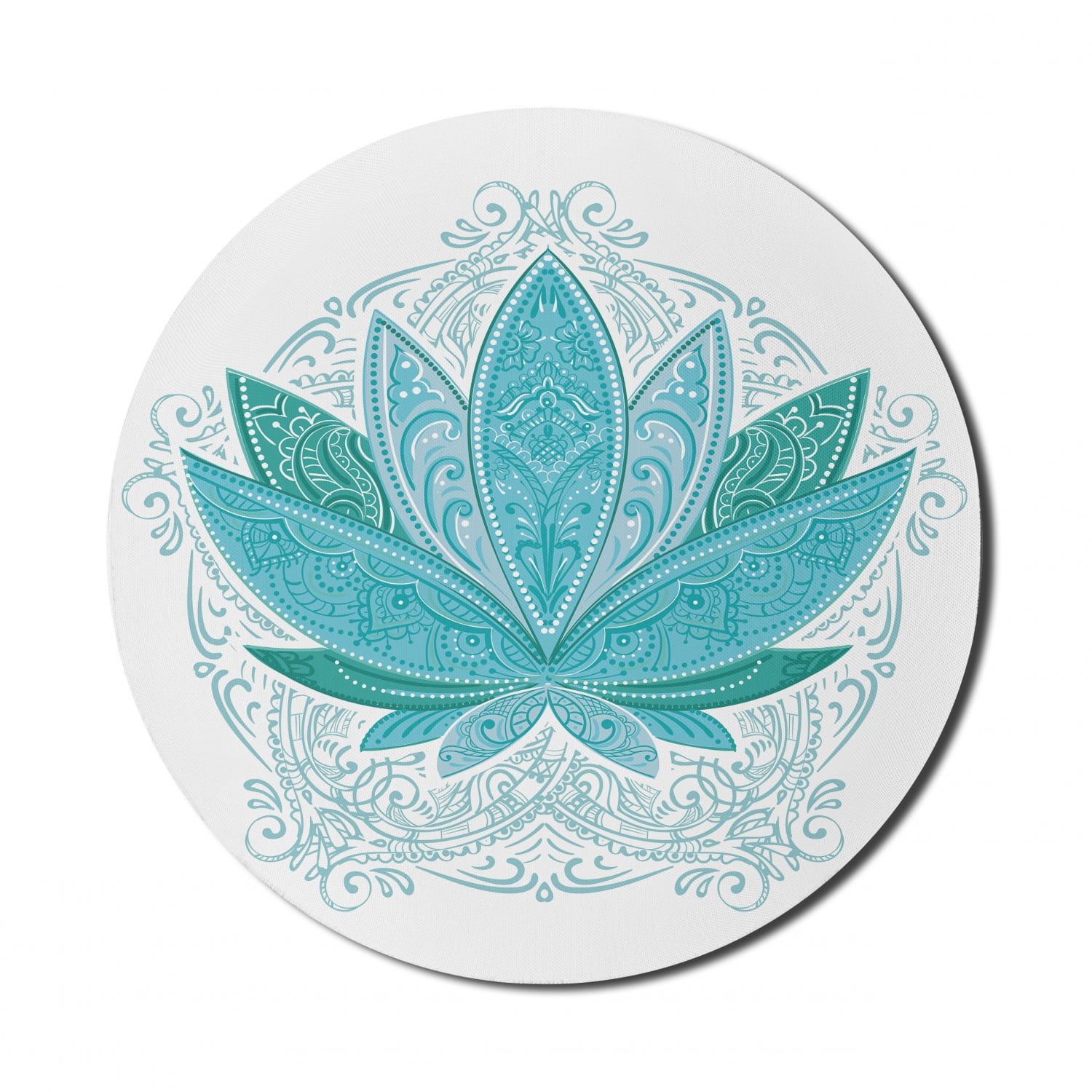 Lotus Mouse Pad for Computers, Flower Bloom Ornaments Exotic Petals ...