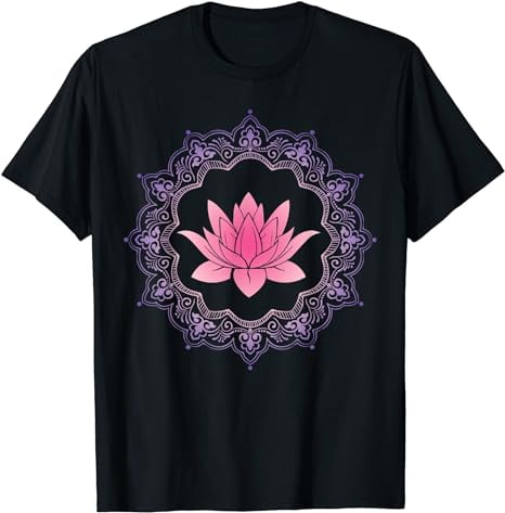 Lotus Namaste Mandala Circle Yoga Women Meditation T-Shirt - Walmart.com