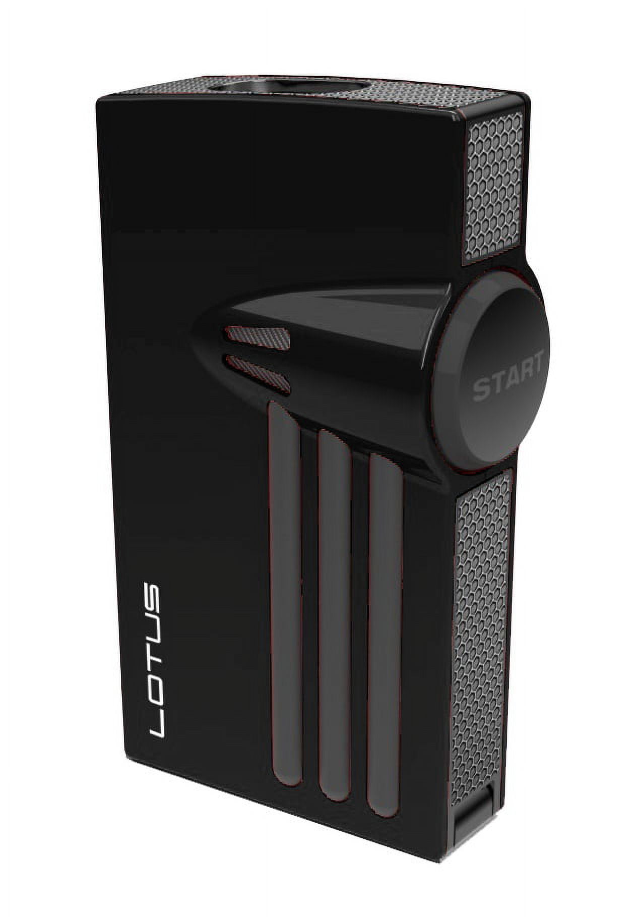 Lotus Orion Cigar Lighter with Double Torch Flames, Single Action Ignition, All Metal Housing, Integrated Cigar Punch