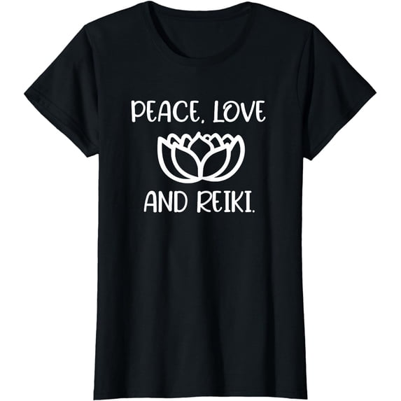 Lotus Peace Love Reiki T-shirts. Cool Style Tees