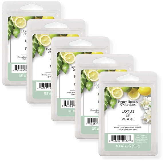 Lotus & Pearl Scented Wax Melts, Better Homes & Gardens, 2.5 oz (5-Pack)