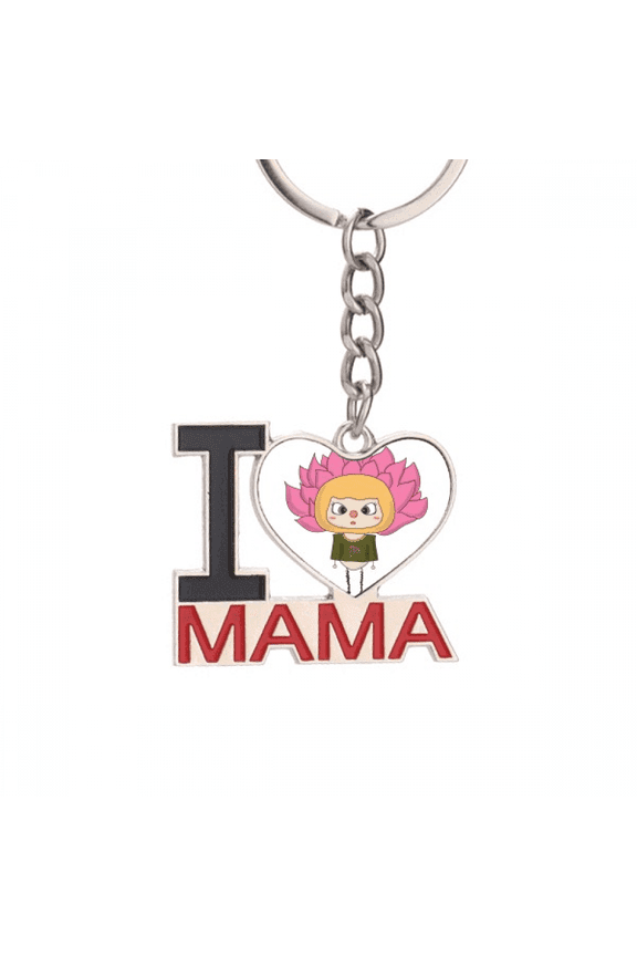 Lotus Pink Water Dragonfly Beauty UU Keychain Metal Keyring Holder Love MAMA Mother