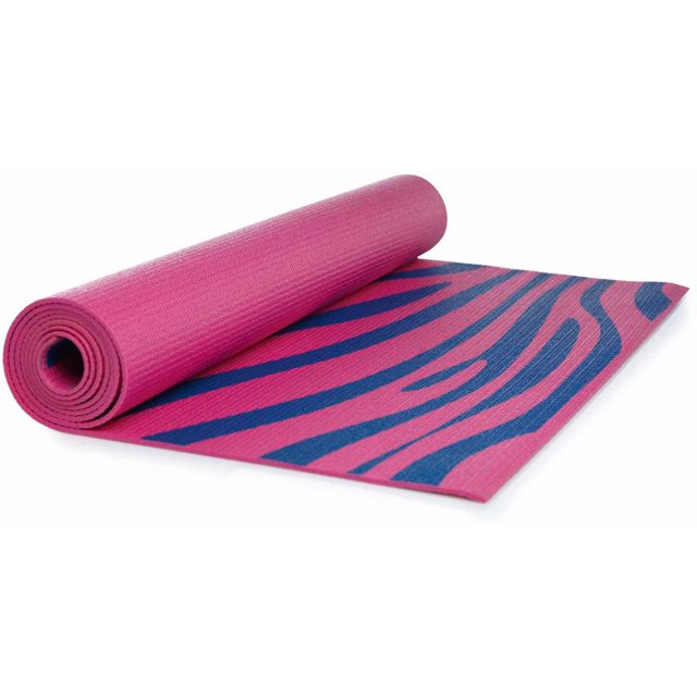 Lotus Pink Zebra Print Yoga Mat