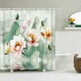 thumbnail image 1 of Lotus Plum Bossom Flowers Trees Shower Curtain Bathroom Curtains Flower Waterproof Polyeste Fabric Bathtub Decor With 12, 1 of 5