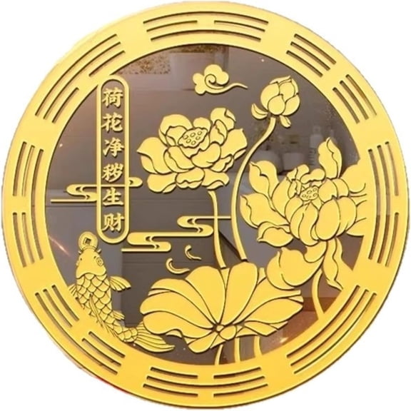 Lotus Purifying Wealth Wall Sticker for Home Cleansing and Prosperity, Ideal for Living Spaces, Wallets, or Phone Backs