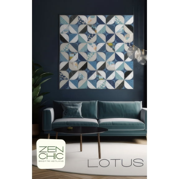 Lotus Quilt Pattern by Brigitte Heitland Zen Chic