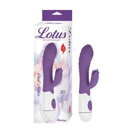 Lotus Sensual Massager #5 Silicone Rabbit Vibrator (Purple)