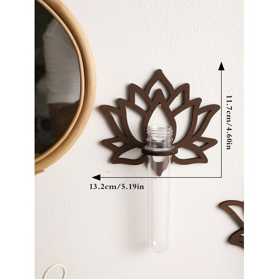 Lotus Shape Wall Planters for Indoor Plants Plant Propagation Station Wall Decor Art Vase Stand for Women Mom Plant Lovers Gift (TK103-MS8608)