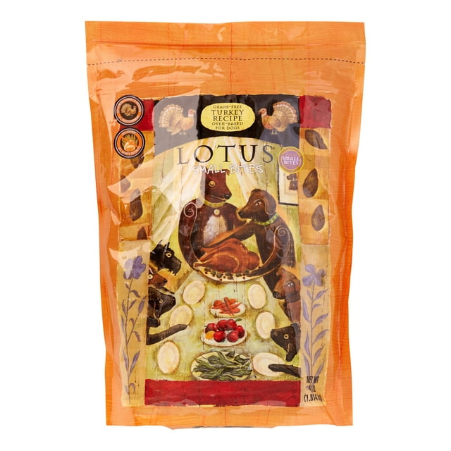 Lotus Small Bites GrainFree Turkey Recipe Small Breed Dry Dog Food, 4 lb