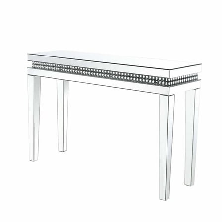 Lotus Sofa Table, Mirrored & Faux Crystals