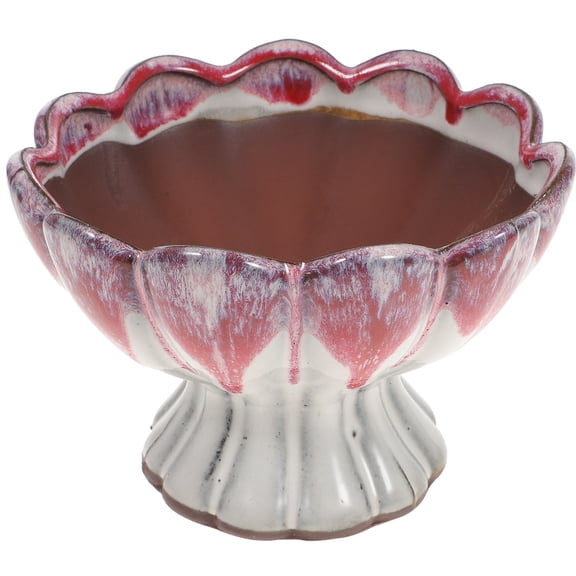 Pot Planter for House Plants, Decorative Red Ceramic Container