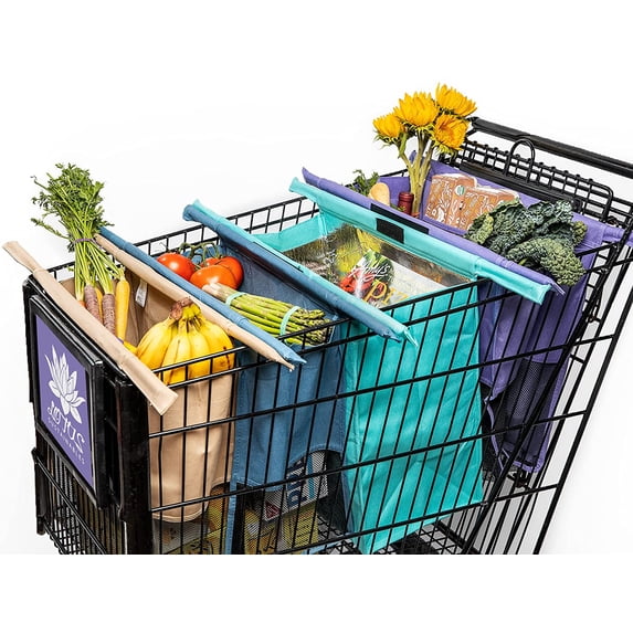Lotus Sustainables Trolley Bags Set of 4 Reusable Shopping Bags, Original