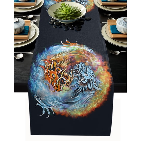 Lotus Table Runner Flowers Dining Room Kitchen Rectangular Runner Table Center Home Dining Party Wedding Indoor Outdoor r