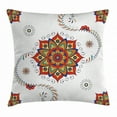 thumbnail image 1 of Lotus Throw Pillow Cushion Cover, Lotus Flower with Abstract Modern Style Mandala Influences Symmetric Folk Pattern, Decorative Square Accent Pillow Case, 20 X 20 Inches, Multicolor, by Ambesonne, 1 of 2