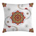 thumbnail image 1 of Lotus Throw Pillow Cushion Cover, Lotus Flower with Abstract Modern Style Mandala Influences Symmetric Folk Pattern, Decorative Square Accent Pillow Case, 24 X 24 Inches, Multicolor, by Ambesonne, 1 of 2