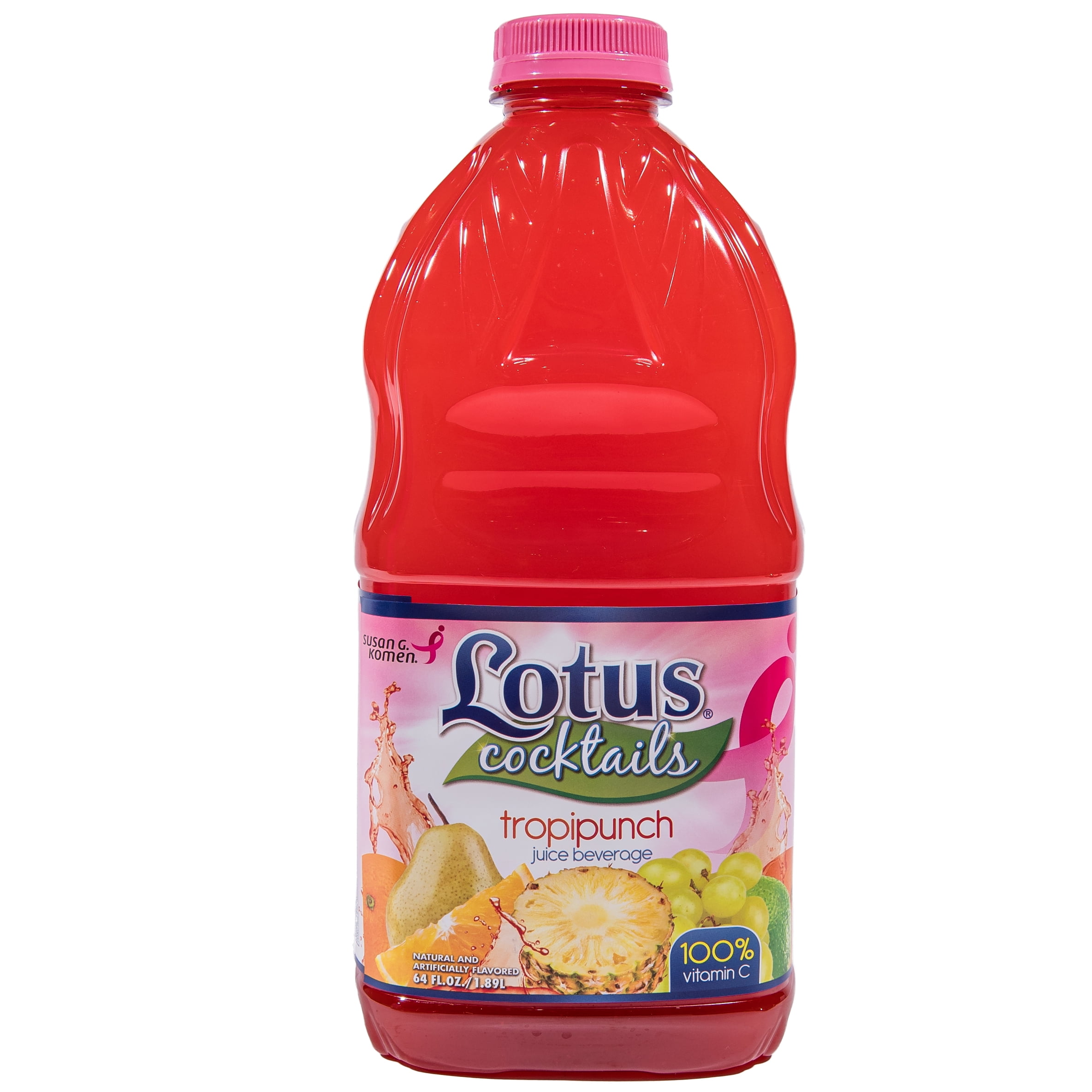 Lotus Tropipunch Cocktails Juice Beverage, 100% Vitamin C, Plastic Bottle 64 fl oz